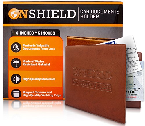 Car Registration and Insurance Card Holder with Magnetic Closure - Water-Resistant - Car Accessories for Any Type of Vehicle - Insurance Card Holder - Important Document Organizer