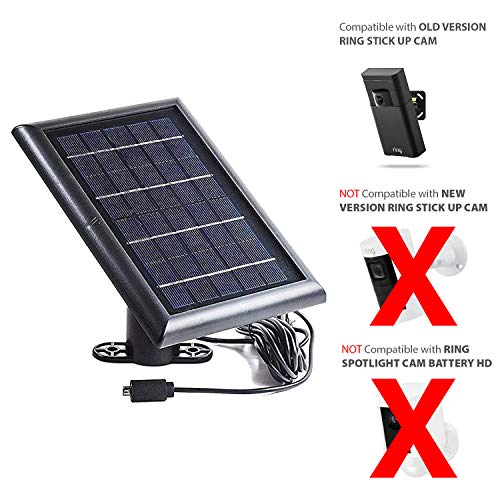 Book Cover Solar Panel for Ring Stick Up Cam and Reolink Argus 2 - Power Your Device with Our Solar Charger (Not Compatible with The New Version of Ring Stick Up Cam Battery HD)