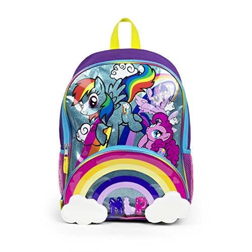 Book Cover My Little Pony Backpack for Girls, 16 in. Backpack with Rainbow Pocket