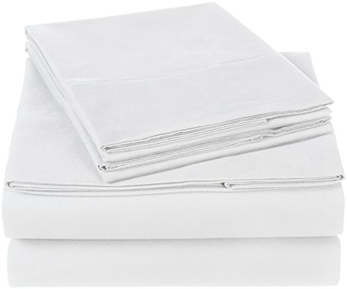 Amazon Brand â€“ Pinzon 300 Thread Count Organic Cotton Bed Sheet Set - California King, White