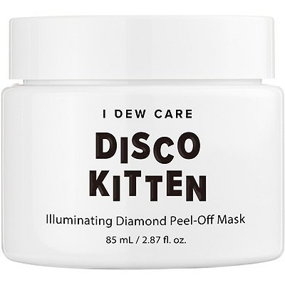 I DEW CARE Disco Kitten Illuminating Diamond Peel-Off Mask 2.87 Ounces, Facial Metallic Mask, Chrome Formula, Brightening, Exfoliating Pearl Powder