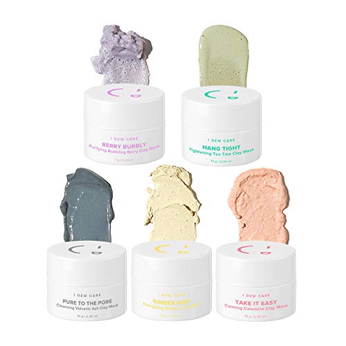 I DEW CARE Mini Magic Clay Mask Set 5ea, Pore-detoxifying jelly clay mask, Wash-off mask, Facial healing mask, Mud mask kit, Colorful mini mask
