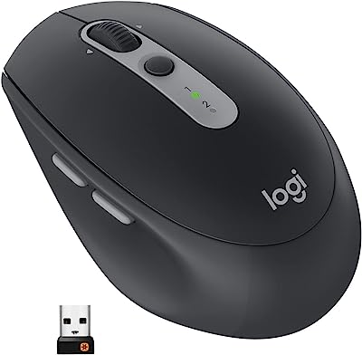 Logitech M585 Multi-Device Wireless Mouse â€“ Control and Move Text/Images/Files Between 2 Windows and Apple Mac Computers and Laptops with Bluetooth or USB, 2 Year Battery Life, Graphite