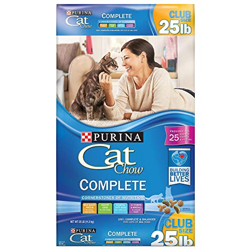 Purina Cat Chow Complete Dry Cat Food, 25 lb. Bag