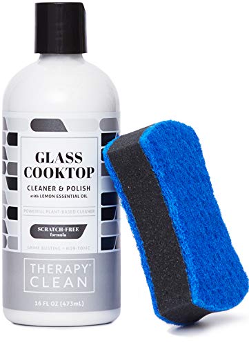 Book Cover Therapy - Cooktop Cleaning Kit - Includes 16 oz. Bottle of Therapy Heavy Duty Cooktop Cleaner, 1 Scrubbing Pad