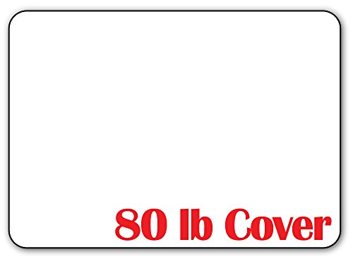 Blank White 5" X 7" Cards with Rounded Corners - 100 Cards