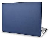 KECC Compatible with MacBook Pro Retina 15 inch Case Cover 2012-2015 Release A1398 Protective Italian Leather Hard Shell(Navy Blue Leather)