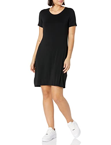Amazon Brand - Daily Ritual Women's Jersey Standard-Fit Short-Sleeve Scoop Neck T-Shirt Dress