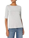 Daily Ritual Women's Fluid Knit Elbow-Sleeve Boat Neck Shirt