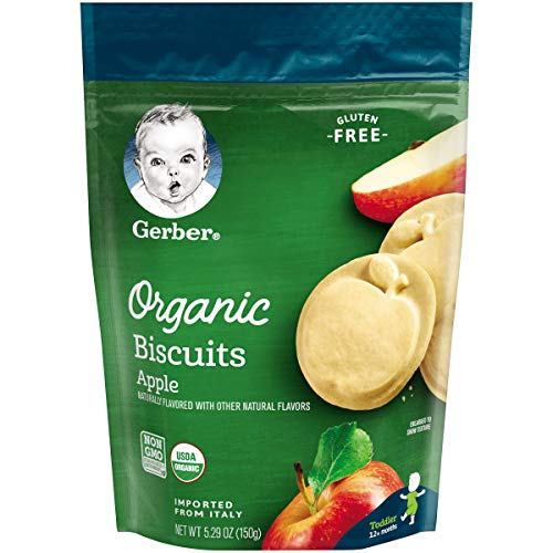 Gerber Organic Gluten Free Biscuits, Apple, 6 Count