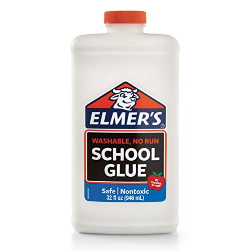Book Cover Elmer's Liquid School Glue, White, Washable, 32 Ounces - Great for Making Slime