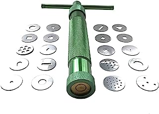 HEVERP Stainless Steel Clay Extruder Sugar Paste Extruder Cake Fondant Decorating Tool Set