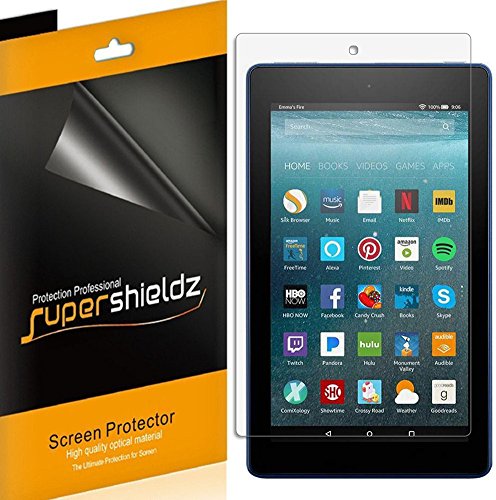 Book Cover Supershieldz (3 Pack) Anti Glare and Anti Fingerprint (Matte) Screen Protector Designed for Fire HD 8 Tablet 8 inch (8th and 7th Generation Only, 2018 and 2017 release)