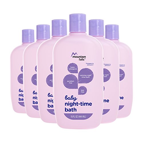 Mountain Falls Hypoallergenic Tear-Free Baby Night-Time Bath, 15 Fluid Ounce (Pack of 6)