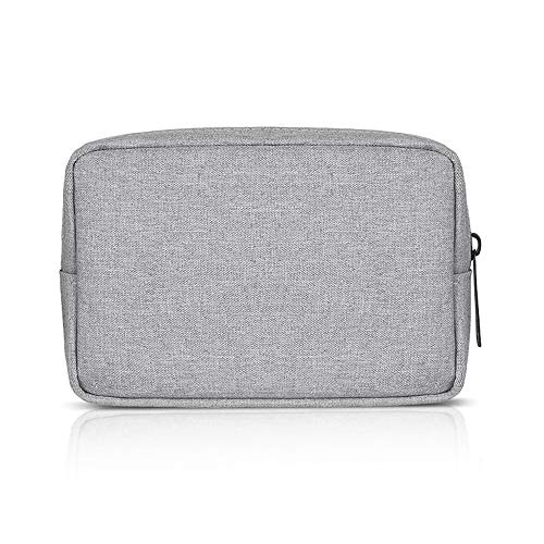 ERCRYSTO Universal Electronics/ Accessories Soft Carrying Case Bag, Durable & Light-weight,Suitable for Out-going, Business, Travel and Cosmetics Kit (Small-Gary)