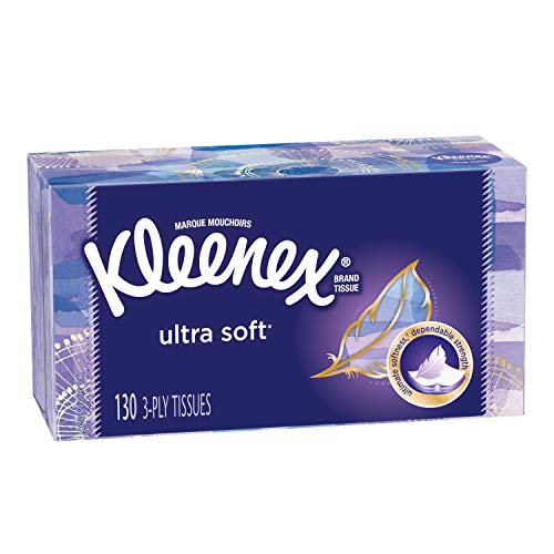 Book Cover Kleenex Ultra Soft Facial Tissues, 130 Count (Pack of 8)