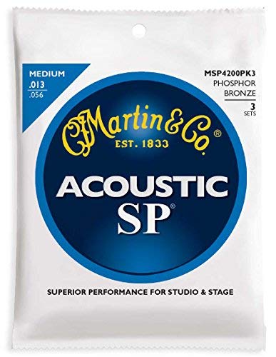 Book Cover Martin MSP4200 SP Phosphor Bronze Acoustic Guitars Strings - 3 Pack