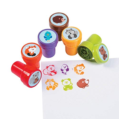 WOODLAND ANIMALS STAMPER - Stationery - 24 Pieces