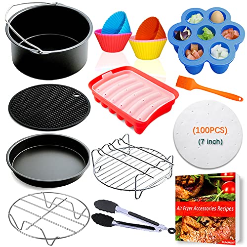 Air Fryer Accessories Set for Gowise Phillips and Cozyna, Set of 5, Fit All 3.7QT - 5.3QT - 5.8QT