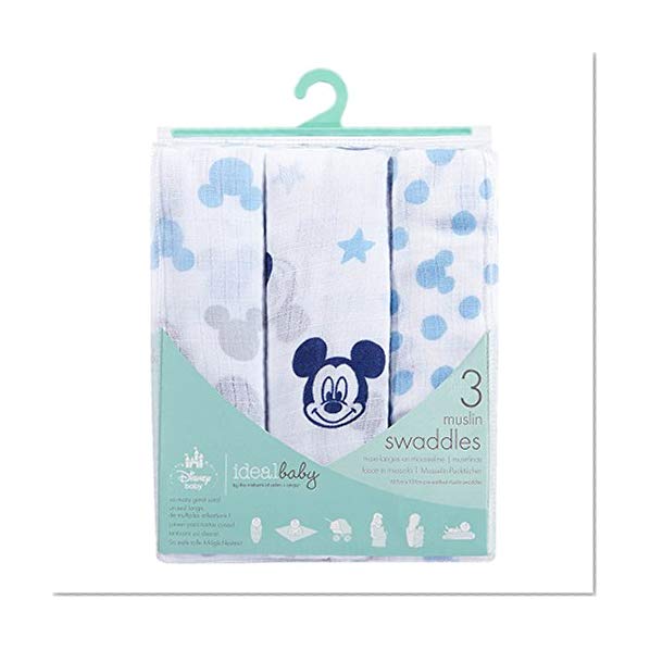 ideal baby by the makers of aden + anais lot de 3 maxi-langes mickey