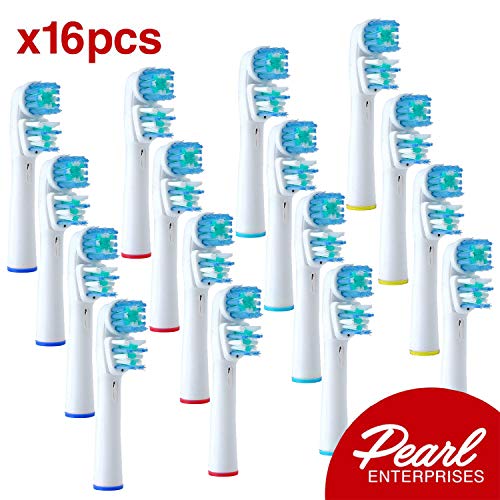 Oral B Electric Toothbrush Replacement Heads - 16 Generic Oral B Replacement Brush Heads - Pearl Enterprises Quality Electric Toothbrush Heads For Oral B