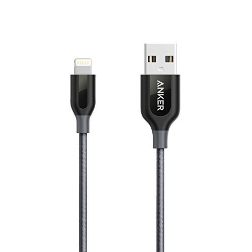 [Certifié MFi] Anker Powerline+ Câble Lightning (90 cm) en Fibres d'aramide et Nylon Double tressage pour iPhone XS/XS Max/XR/X/8/7/6/Plus/5/C/S, iPad et Autres