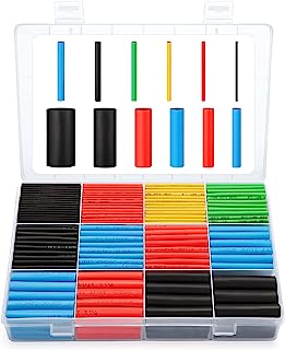560PCS Heat Shrink Tubing 2:1, Eventronic Electrical Wire Cable Wrap Assortment Electric Insulation Heat Shrink Tube Kit with Box(5 colors/12 Sizes)