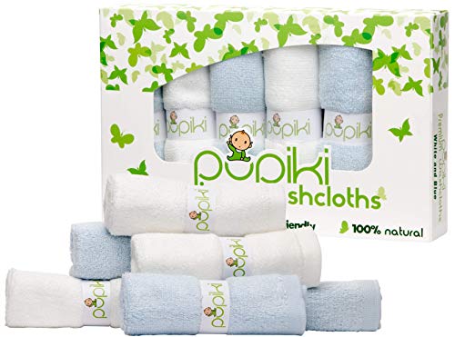 Book Cover Pupiki Baby Washcloths â€“ Soft Baby Wash Cloths for Face & Body, Gentle on Sensitive Skin â€“ Baby Towels with Bamboo Made from Rayon Fiber & Bonus Machine Washable Bag by Pupiki 10 x 10â€