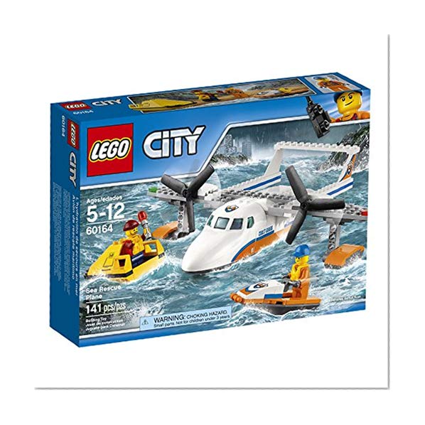 Book Cover LEGO City Coast Guard Sea Rescue Plane 60164 Building Kit (141 Piece)