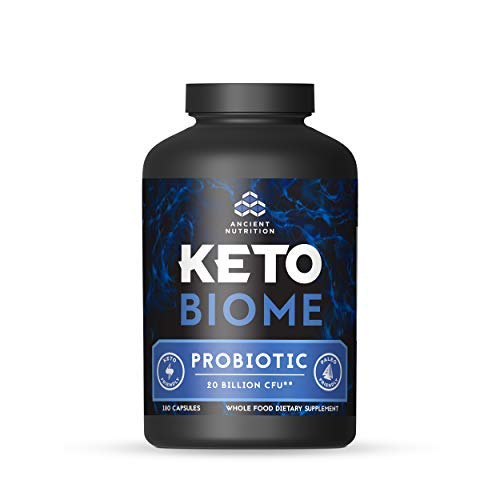Ancient Nutrition KetoBIOME Probiotic Supplement, 180 Capsules - Supports Healthy Digestion and Immune System for The Keto Diet