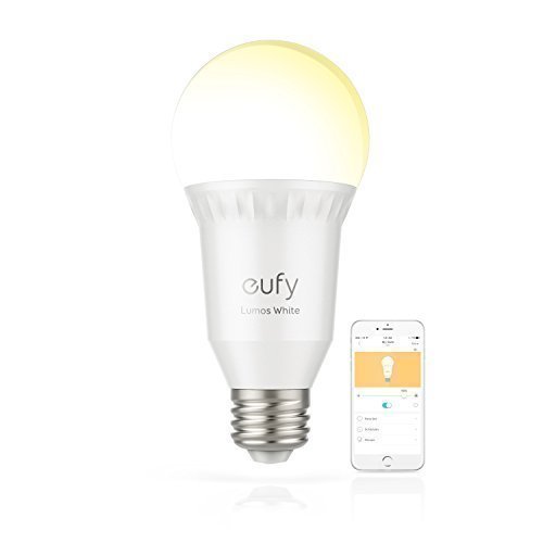 eufy by Anker, Lumos Smart Bulb - White, Soft White (2700K), 9W, Works with Amazon Alexa, No Hub Required, Wi-Fi, 60W Equivalent, Dimmable LED Bulb, A19, E26, 800 Lumens