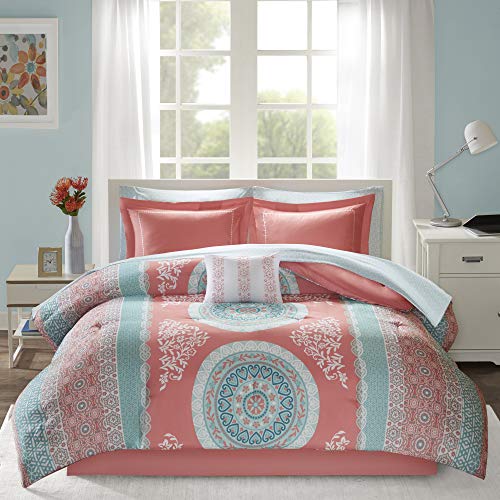Book Cover Intelligent Design Decorative Pillow, All Season Bedding Set, Polyester, Loretta Coral, Full