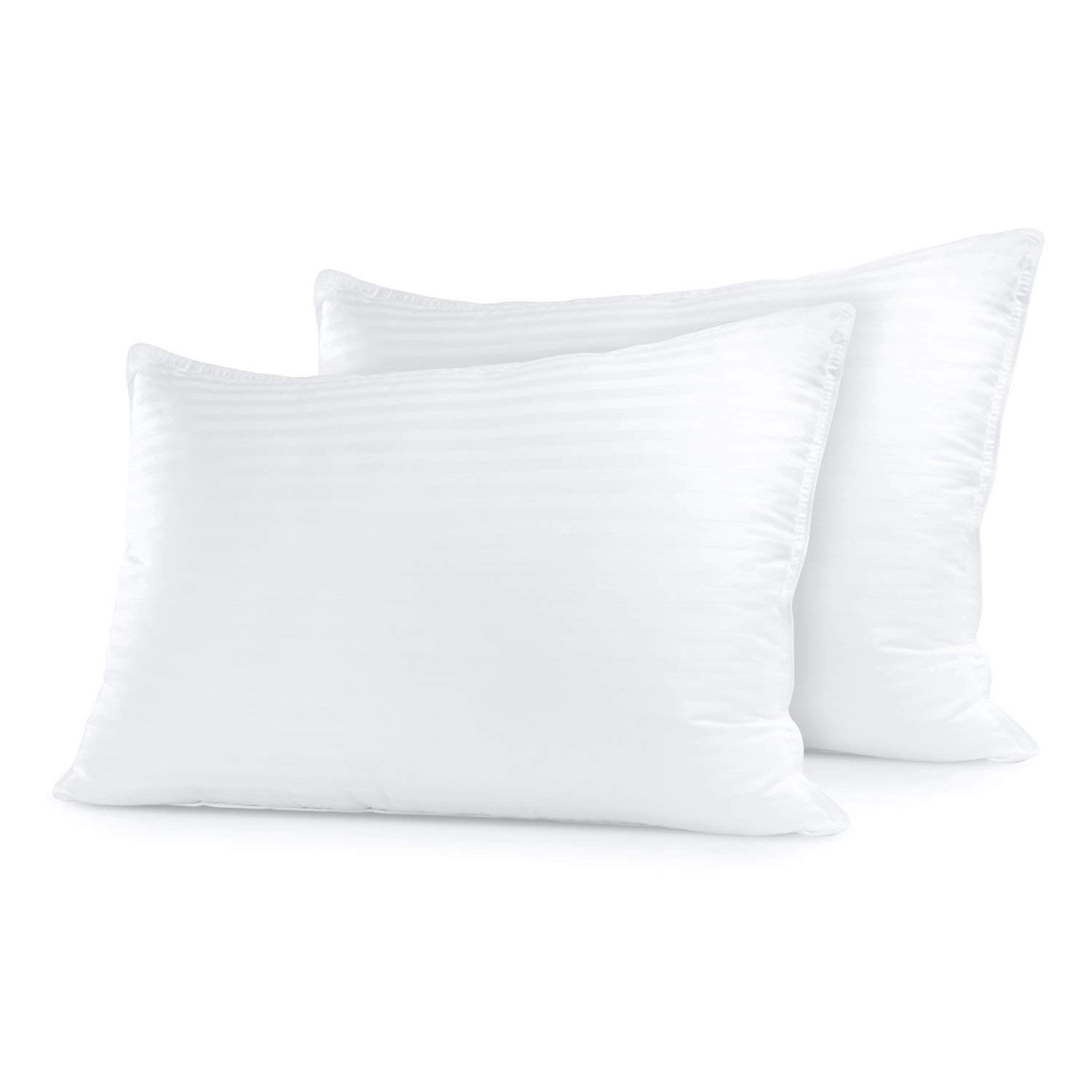 Sleep Restoration Gel Pillow (2 Pack Standard) Hotel Quality Comfortable and Plush Cooling Gel Fiber Filled Pillow