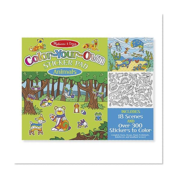 Melissa & Doug Color Your Own Sticker Pad Animals Sticker Pad