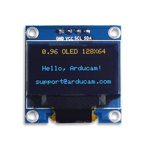 UCTRONICS 0.96 Inch OLED Module 12864 128x64 Yellow Blue SSD1306 Driver I2C Serial Self-Luminous Display Board for Arduino Raspberry PI