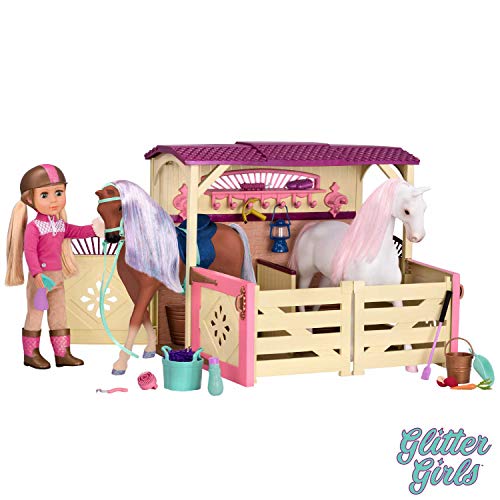 Glitter Girls â€“ All Asparkle Acres Riding Stable Set â€“ Accessory set for 14-inch horses - 14-inch Doll Accessories and Clothes for Girls Age 3 and Up â€“ Childrenâ€™s Toys (GG57000Z)