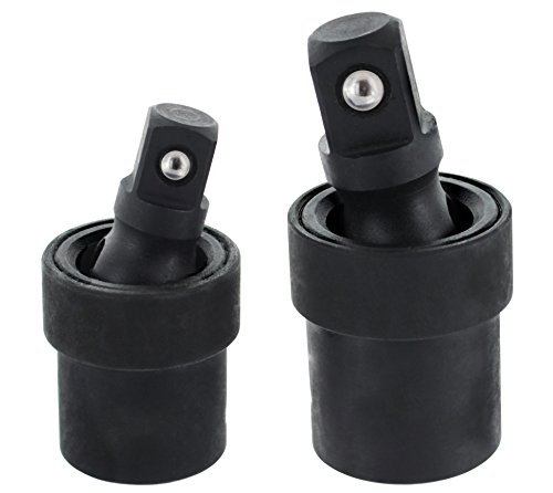 Impact Swivel Socket Set - 1/2, 3/8, and 1/4 Swivel Socket Set - Universal Joint Socket for Hard-To-Reach Angles - Premium Cr-Mo Steel Flexible Socket Extension Set - Rust Resistant - Drixet
