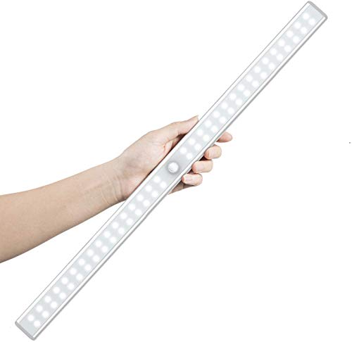 LED Closet Light, OxyLED 64 LED Rechargeable Motion Sensor Closet Light, LED Under Cabinet Lighting, Wireless Stick-Anywhere Night Safe Light Bar for Cabinet, Closet, Wardrobe, Kitchen, Stairs (1Pack)