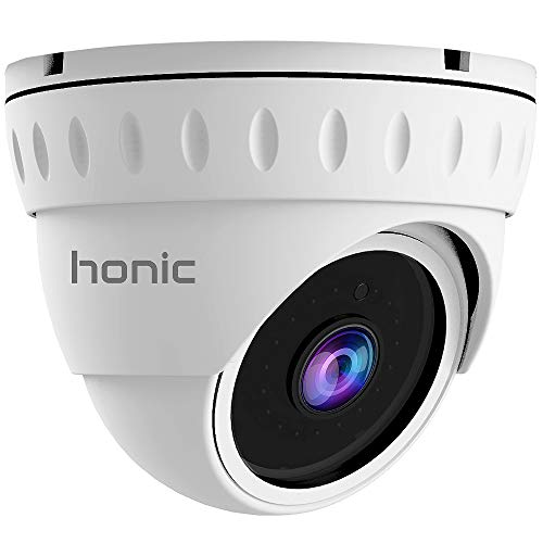 Honic Clear Night Vision 2MP 90Â° Wide Angle (AHD TVI CVI 960H) Indoor Outdoor Dome CCTV Camera, 1080P Security IR Analog Camera, Waterproof Eyeball Cam for Surveillance