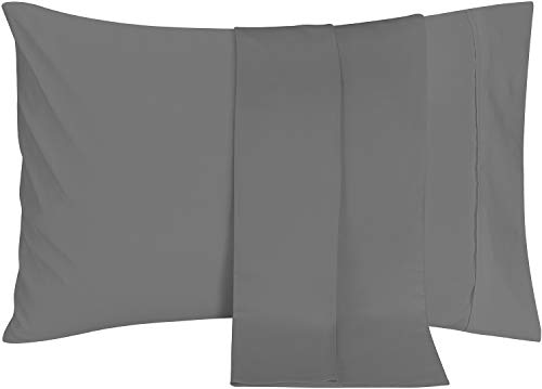 Book Cover Utopia Bedding Queen Pillowcases - 2 Pack - Envelope Closure - Soft Brushed Microfiber Fabric - Shrinkage and Fade Resistant Pillow Covers Standard Size 20 X 30 Inches (Queen, Grey)