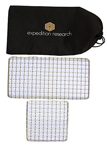 Book Cover Expedition Research LLC Combo 2-Pack - The Original Bushcraft Grill - Welded Stainless Steel High Strength Mesh (Campfire Rated)