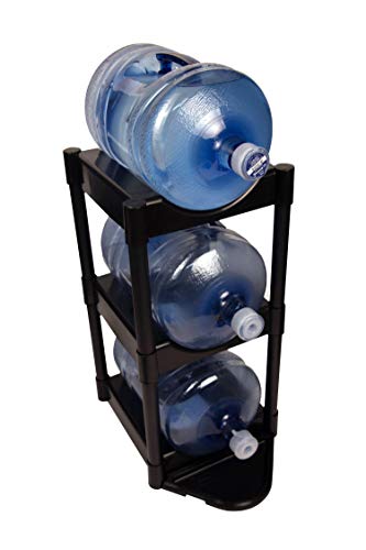 Bottle Buddy Water Bottle Storage Rack 3 Tray - Plastic Water Bottle Organizer for Three to Five Gallon Bottle Storage – Customizable Water Gallon Holder for Easy Storage and Organization