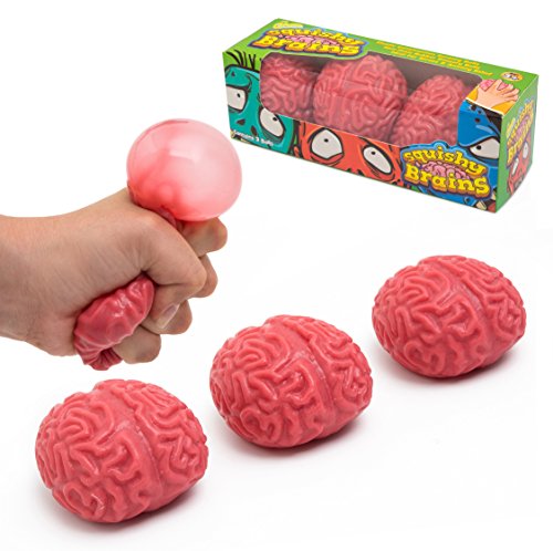 IPIDIPI TOYS Squishy Brain Fidget Splat Ball - 3 Pack - Anti Stress - Popping for Adults Children - Anxiety Reducer Sensory Play - Increases Focus Suitable for ADHD and Autism - Fun Toy for Halloween