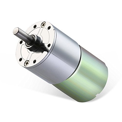 Greartisan DC 12V 100RPM Gear Motor High Torque Electric Micro Speed Reduction Geared Motor Centric Output Shaft 37mm Diameter Gearbox