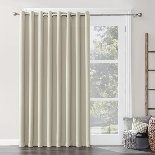 Sun Zero Easton Extra-Wide Blackout Grommet Sliding Patio Door Curtain Panel