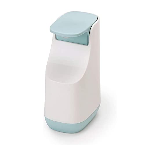 Joseph Joseph Slim Compact Soap Dispenser, White/Blue, 6.2 x 14.1 x 9.1 cm