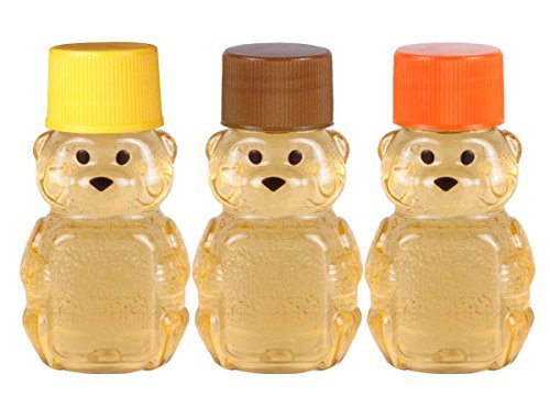 2-ounce RetroPak Plastic Panel Bear Fall Harvest Variety 24-Pack (Brown, orange, and golden yellow caps)