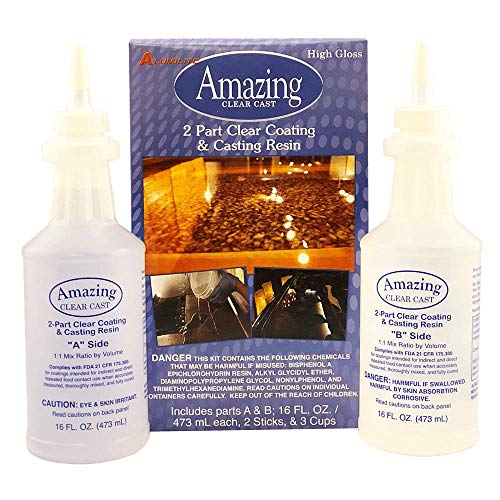 Amazing Casting Products 10591 Clear Resin,Includes parts A & B; 16 FL. OZ./473 mL each