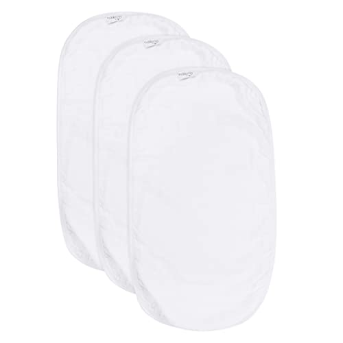 Natemia Muslin Baby Burp Cloths | Large 21”x11” Size | Super Absorbent and Ultra Soft Bamboo | 6-Layer Design | 3-Piece Gift Set