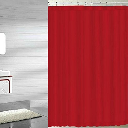 Book Cover BH Home Polyester Fabric Water Resistant Shower Curtain Liner (Red)